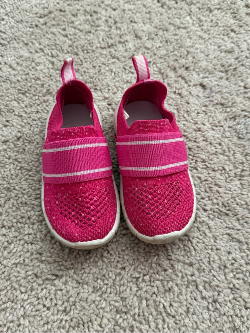 OshKosh B'gosh Bright Pink Slip-On Knit Sneakers for Kids